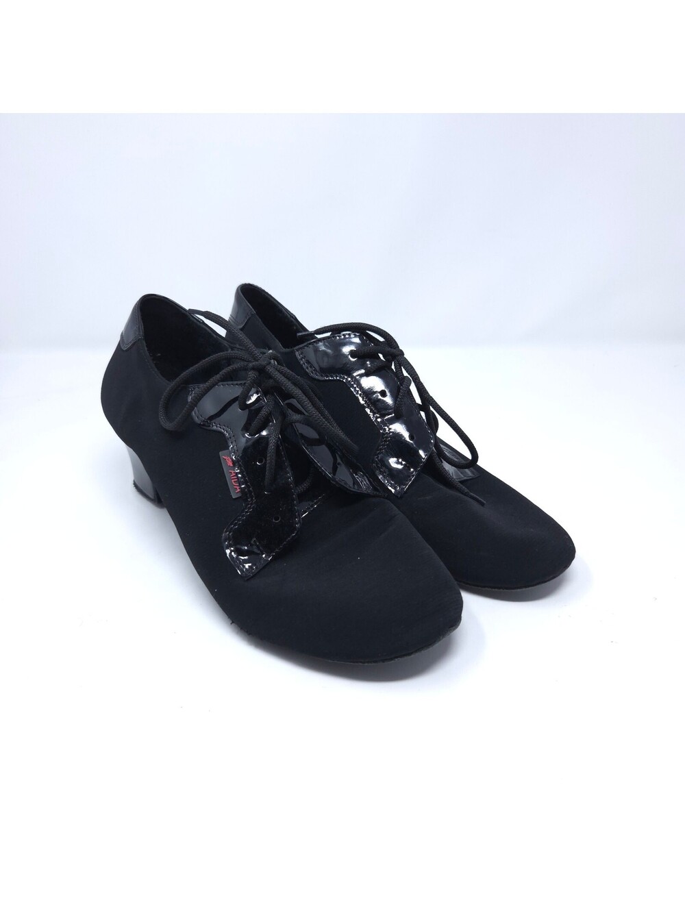 Men's Aida Smagin Patent Leather Cloth Dance Shoes Sz 10.5 *Read*